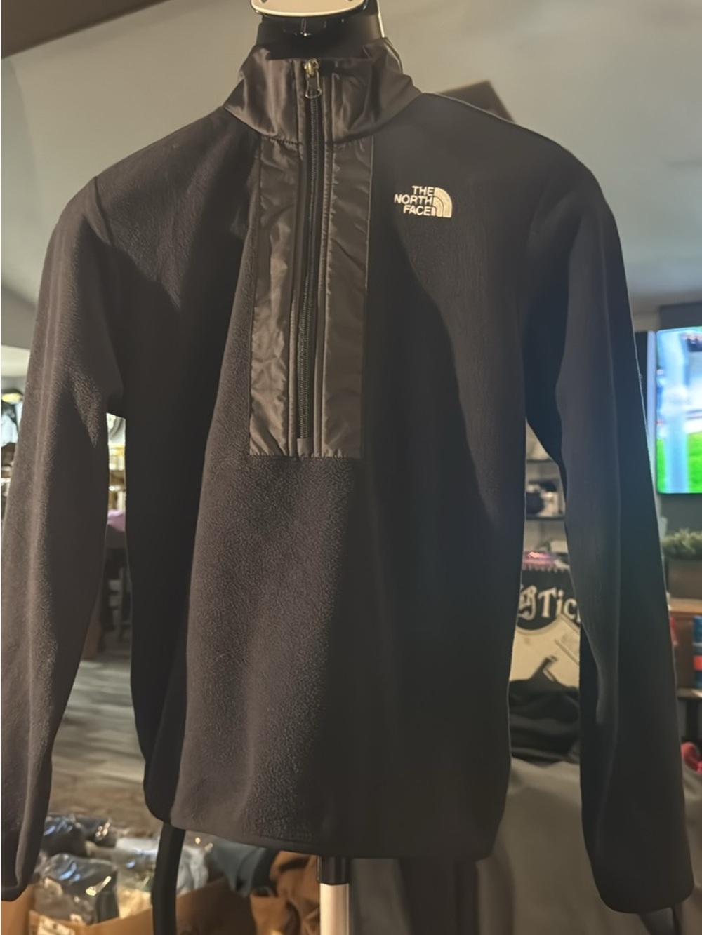 Youth The North Face Black Lightweight Pullover Shirt Jacket